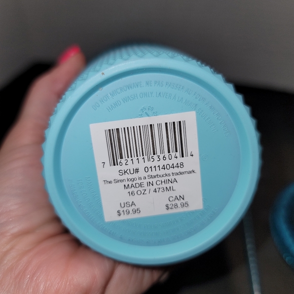 Starbucks 2023 Glacier Blue Ombre GRADIENT Studded Tumbler Grande - Picture 4 of 6